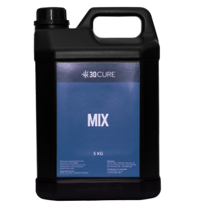 Resina 3D Cure Mix é uma mistura de resinas obtida da transição de lotes, durante o processo de envase.