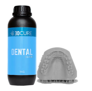 Garrafa de Resina 3D Cure Dental Align na cor cinza claro