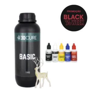 Combo Resina 3D Basic - Clear 1 Kg Kit Pigmentos