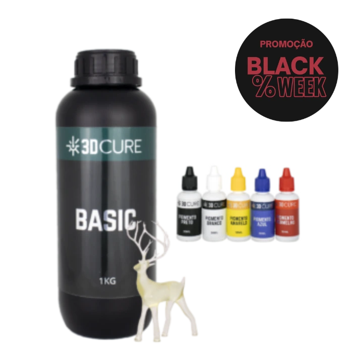 Combo Resina 3D Basic - Clear 1 Kg Kit Pigmentos