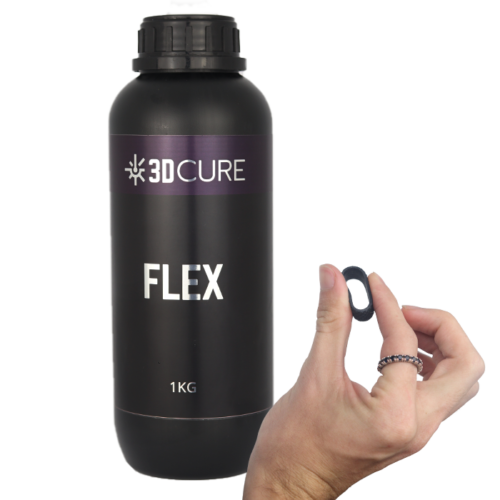 Garrafa de Resina 3D Cure Flex mão preto