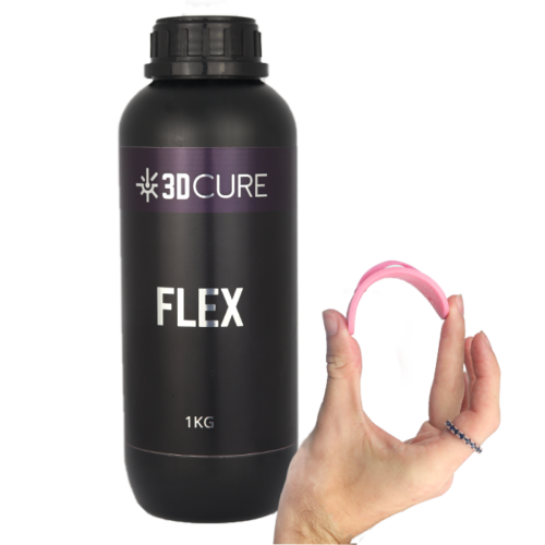 Garrafa de Resina 3D Cure Flex rosa