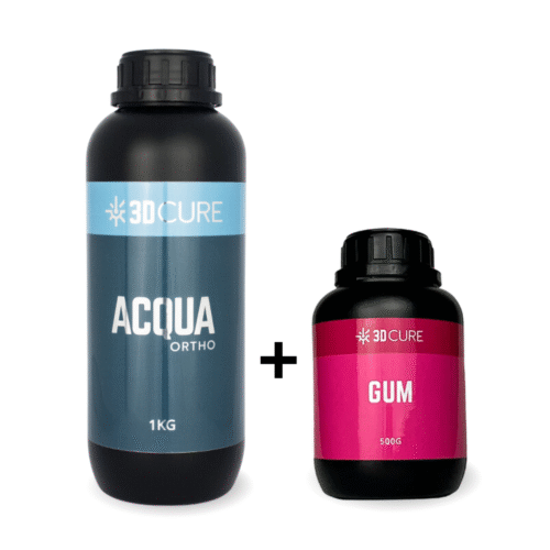 Kit Resina 3D Cure Gum 500g + Aqcua Ortho Cinza Claro 1kg - Odontologia - Imagem 2