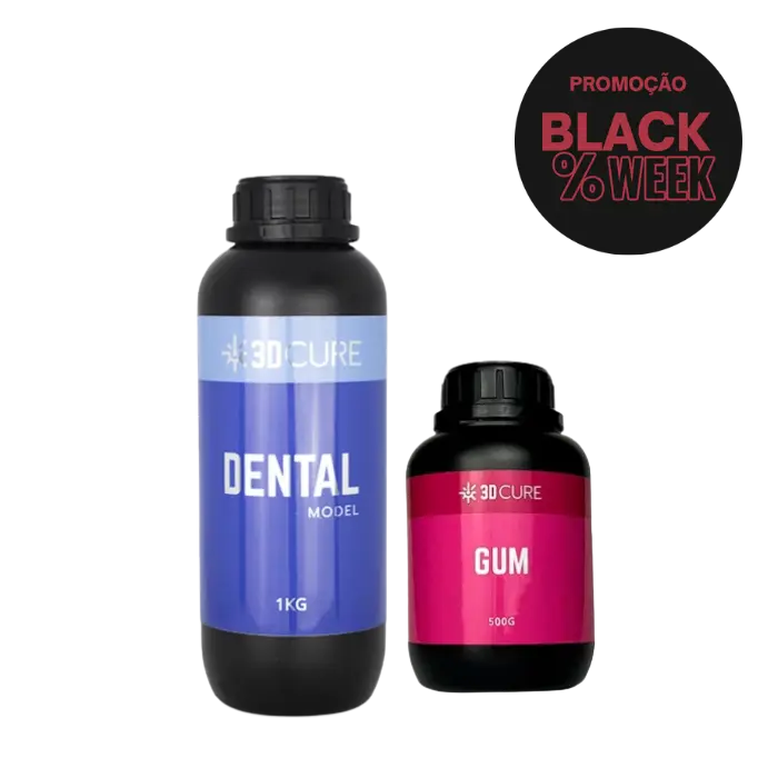 Kit de Resina 3D Cure Gum 500g + Dental Model Marfim 1kg - Odontologia