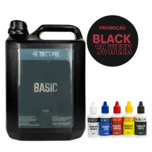 Combo 1 Resina 3D Basic Clear 5 Kg + 1 Kit Pigmentos