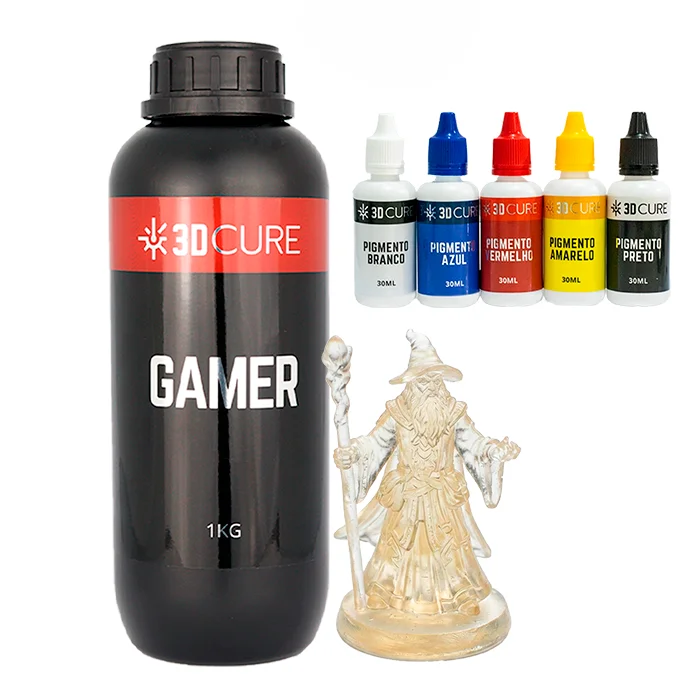 Resina para impressão 3D Gamer e kit pigmentos