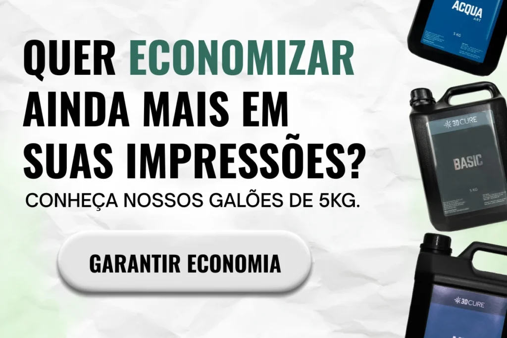 galões de resina 3d