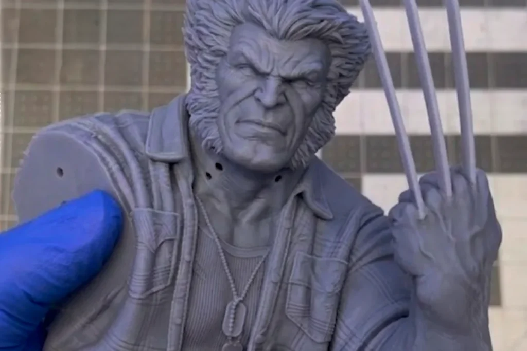 impressão 3d grande com resina wolverine impresso em 3d
